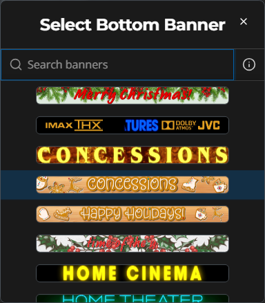 The bottom banner picker