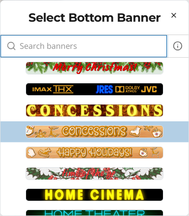 The bottom banner picker