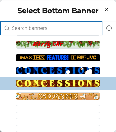 The Kaleidescape bottom banner picker