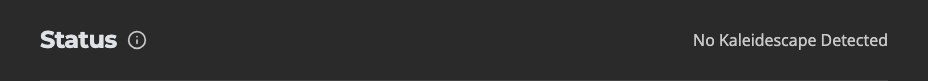 The Status control on Kaleidescape