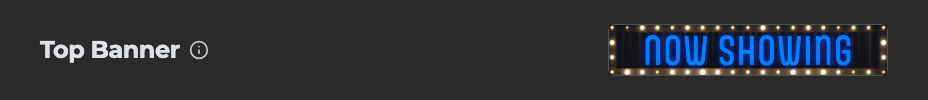 The Top Banner control on Kaleidescape