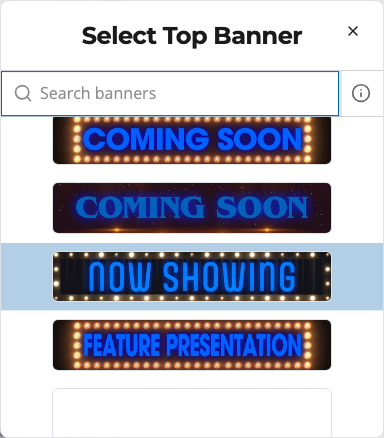 The Kaleidescape top banner picker