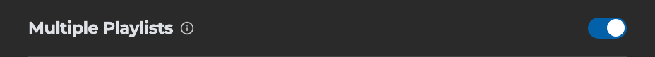 The Multiple Playlists control