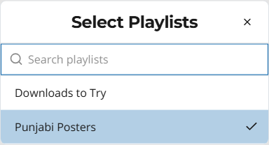 The playlist picker