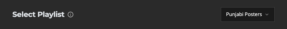 The Select Playlist control