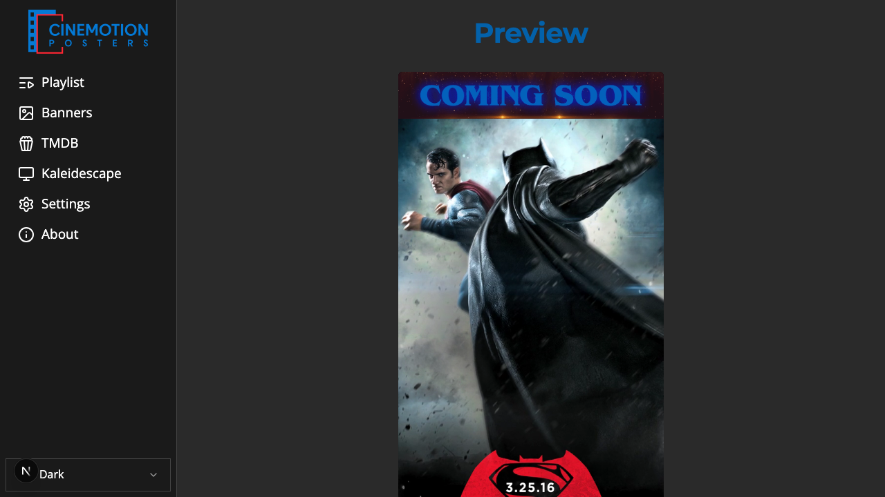 Preview screen