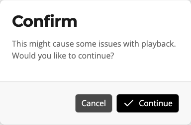 The Force 1080p confirmation prompt