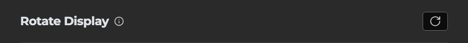 The Rotate Display control in Settings