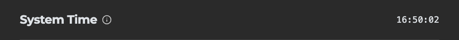 The System Time row in Settings