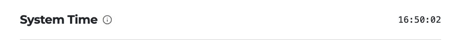 The System Time row in Settings