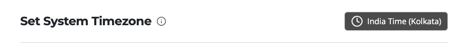 The Set System Timezone control in Settings