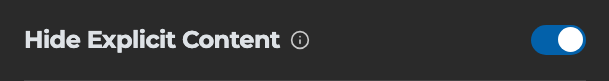 The Hide Explicit Content control on TMDB