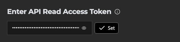 The Enter API Read Access Token control on TMDB