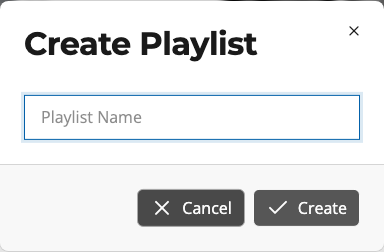 The create-playlist prompt